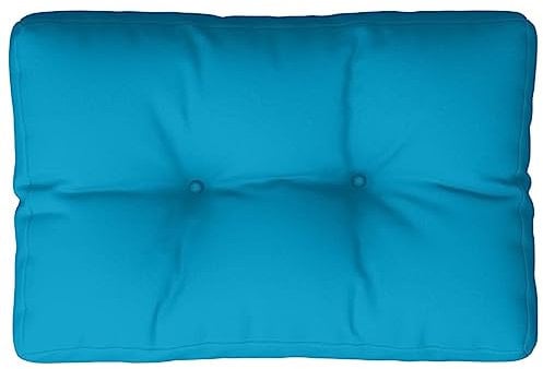 vidaXL Coussin de Palette Bleu Clair 50x40x12 cm Tissu, Coussin, Coussin de canapé, Coussin de Chaise, Coussin extérieur, Oreiller de Dos