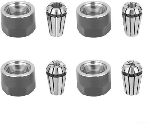 Verbessertes ER11 Bohrfutter und Mutter für CNC-Fräs-Graviermaschine, ersetzt alte Teile, steigert die Effizienz (6 mm)
