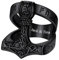 Supcare Herren Ring Edelstahl Thors Hammer Ring mit Gravur Viking Rune Fingerring Punk Schwarz Siegelring mit Keltischer Knot Bandring Mjölnir Statement Ring Gravur Modeschmuck für Jahrestag