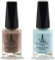 (2Pcs Set) Henna Infused Halal Nail Polish Water Permeable Nail Polish Wudhu friendly and Vegan Long lasting Shiny Nail polish (Sky Blue, Azim)