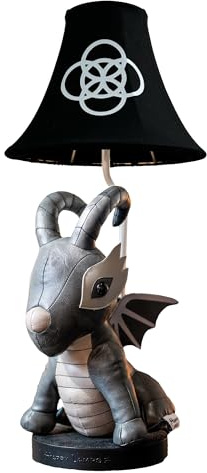 Happy Lamps Black Dragon LED-Tischlampe 58 cm, Kinderzimmer Deko | handgefertigt, kindersicher, ideal fürs Kinderzimmer, Geschenkidee