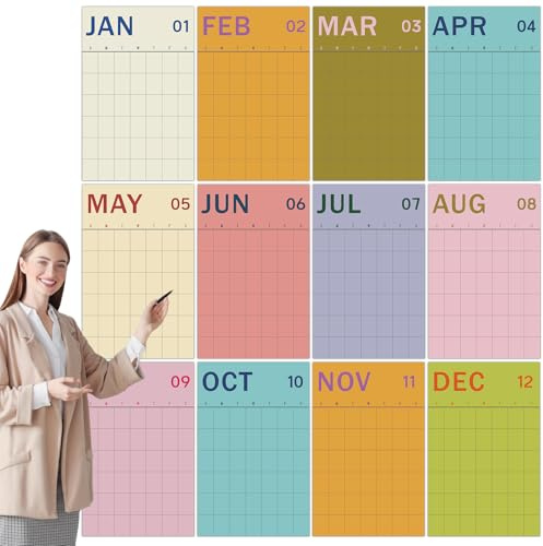 2026 Wall Calendar 12 Month Large Undated Monthly Vertical Wall Calendar 24 x 16 Yearly 2026 Big Monthly Planner for Office Home School Organizing Planning (Colorful)