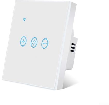 Smart Dimmer Switch, WiFi Dimmer Touch Switch For LED Lights, Compatible With-Alexa And-Google Home, For Tuya Remote Control(White)