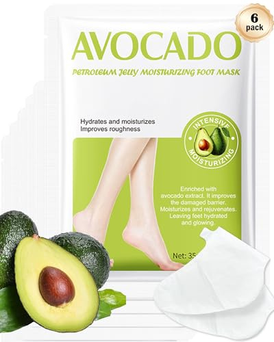 Lot de 6 paires de masques pour les pieds - Pour enlever les callosités - Pour homme et femme - Hydratant - Soin des pieds naturel et doux - Pour pieds secs et fissurés - Pour homme et femme