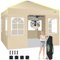 COBIZI Pavillon 3x3 Faltpavillon wasserdicht Winterfest, EIN-Tasten-Zentralverriegelung Partyzelt Faltbar Anti-UV mit Fluoreszierenden Streifen, 4 Seitenwänden, 3 Höhenverstellbar,Gartenzelt, Freien