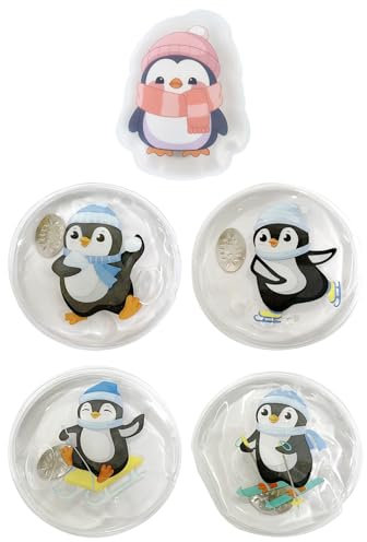 WUFGWBD 5 Pieces Penguin Pattern Hand Warmers, Winter Warmth Supplies, Portable Hand Warmers, Creative Hand Warmers, Children'S Hand Warmers