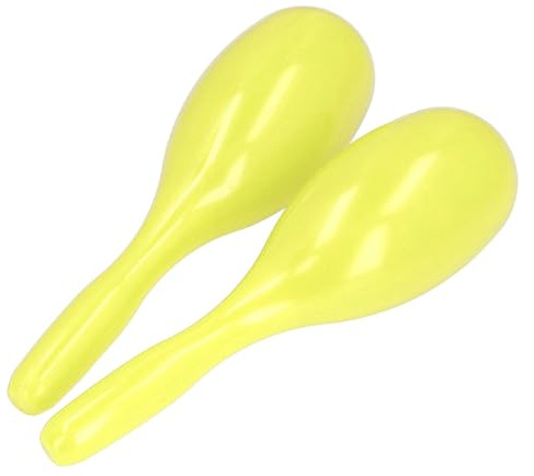 Maracas Music, Percussion Hand -Rasseln Curbe Griff Einfach zu Spielen 2pcs für Live -Parameter (YELLOW)