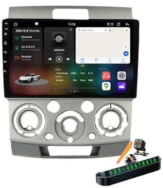 M6 pro2,Autoradio Android 14.0 Navi 2 DIN Stereo für Ranger 2006-2011 Sat GPS Navigation 9 Zoll Cartablet DVD Multimedia Player FM BT Receiver mit Carplay 4G 5G WiFi DSP SWC