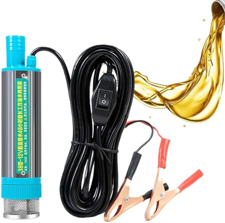 Pompa Di Trasferimento 'acqua | Pompa Di Trasferimento A Olio, Pompa 'acqua Sommersi Elettrica Con Clip, 2 Clip Di Alligatore Strumento Di Rifornimento Portatile Per Camion Per Barche P