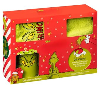 The Christmas Hamper - Celebrate In True Whoville Style With This Hamper - Includes: Hot Chocolate, Green Mini Marshmallows, Mug, Cosy Socks, Candy Cane