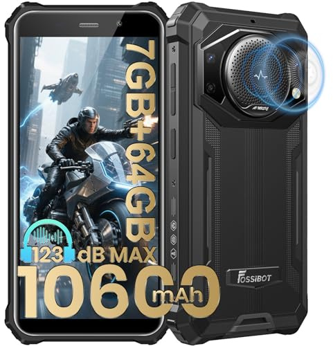 FOSSiBOT F101P Smartphone outdoor 10600 mAh 5,45 schermo HD Cellulare resistente senza contratto Android 13 7 GB RAM + 64 GB ROM Fotocamera 24 MP Impermeabile Antipolvere 4G Dual Sim IP68/IP69K/OTG