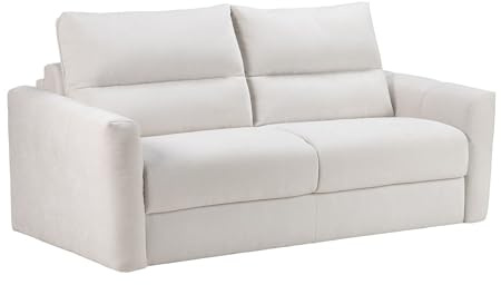 Vente-unique-Sofa 3-Sitzer mit Schlaffunktion – Chenille-Stoff – Beige – Liegefläche 140 cm – Matratze 16 cm – DOVENA von Maison Céphy