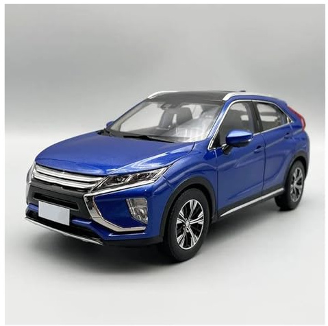 AMYALIN Modellauto Automodell 1:18 Für Mitsubishi Für Eclipse Für Cross SUV Modellauto Aus Metallguss Modellfahrzeuge(Blau)
