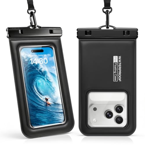MR.LUYU wasserdichte Handyhülle Schwimmend, 2 Stück, bis zu 7 Zoll | IPX8 Unterwasser Handytasche für Strand Schwimmen, Touch-Bedienung, Kompatibel mit iPhone Samsung Xiaomi, Urlaub Must Haves