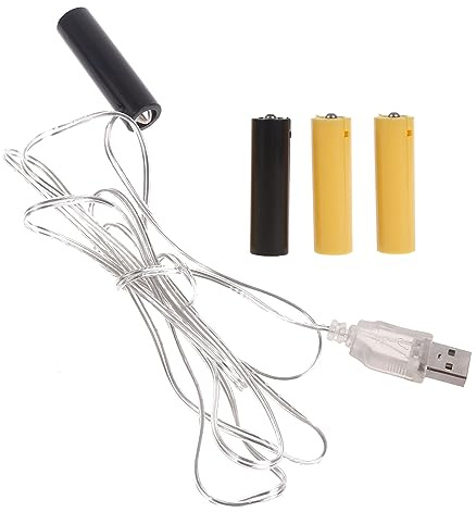 AA Virtual Battery USB AA Battery Eliminators for LED Lights Lamps Cameras Replacement for 4.5V and 3V Batteries Power Supply Adapter USB Power Supply