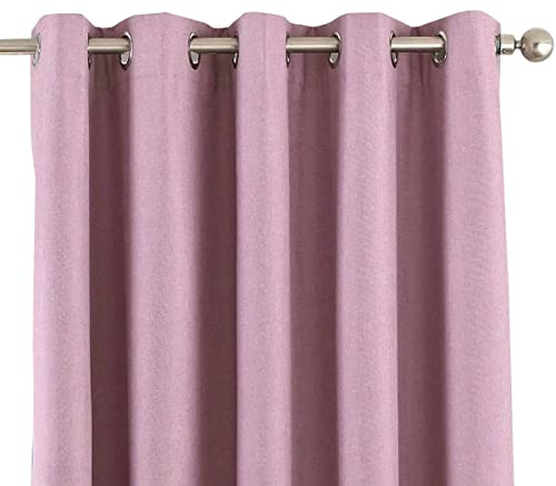 Riva Home Eclipse Blackout Eyelet Curtains, Polyester, Mauve, 90 x 54 (229 x 137 cm), 90 x 54 (229 x 137cm)