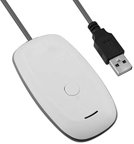 Mcbazel - Adaptador Receptor de Juego USB 2.0 inalámbrico para Microsoft Xbox 360 Desktop PC portátil Gaming (Blanco)