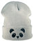 Baddery: Strickmütze - Panda - Unisex Winter Beanie Mütze für Herren Damen und Kinder (One Size - Light Grey)