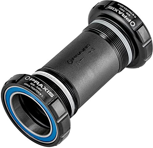 Praxis M30 Thru BSA Pedal 68/73 mm für LYFT 68-4201, Erwachsene, Schwarz, Legierter Stahl, Mountainbike