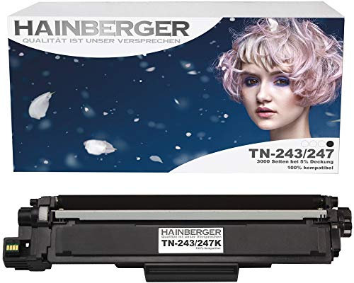 Hainberger® XL Toner Black mit Chip kompatibel zu Brother TN-243 TN-247 für Brother DCP-L3510CDW DCP-L3550CDW HL-L3210CW HL-L3230CDW HL-L3270CDW MFC-L3710CW MFC-L3730CDN MFC-L3750CDW MFC-L3770CDW