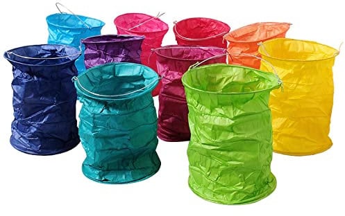 kadoh Papier-Lampions (10 St.) • Lichtertüten in Rainbow • Partydeko für Hochzeit, Geburtstag, Fasching • Größe L