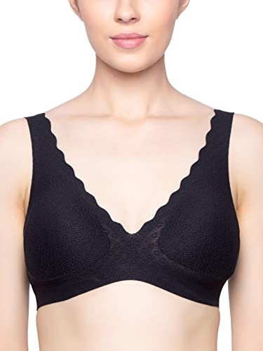 Sloggi Women's Zero Feel Lace Bralette, Black, S UK