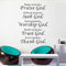 Wandtattoo Zitat Lob Gott Bibelverse Vinyl Aufkleber Christus Dekor Schlafzimmer Schriftzug Worte Wandbild Religiöse Wandtattoos
