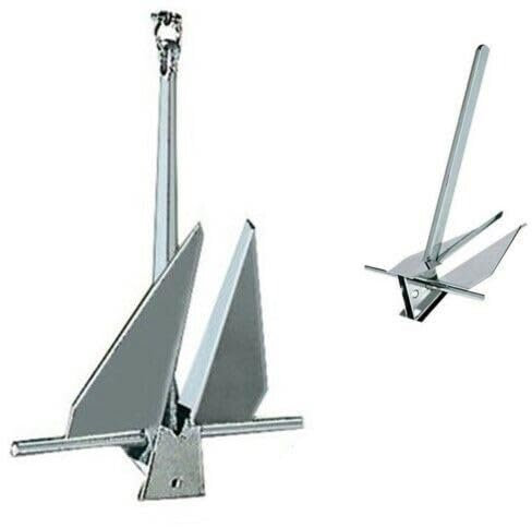 Ancla Danforth de acero galvanizado 6 kg barco barco barco náutico