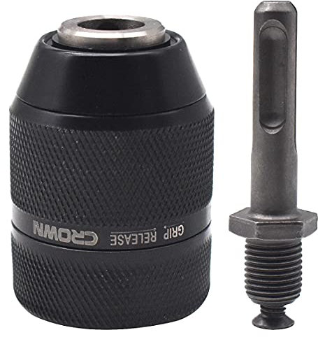 Mandrino Senza Chiave, Regerly Mandrino 1.5-13mm per trapano SDS Quick Drill Professionale Heavy Duty 1/2-20 UNF in metallo Mandrino per Alta precisione Resistenza agli urti