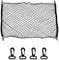QWORK® Cargo Net Car Boot Net, Car Trunk Storage Net Elastic Nylon Mesh Net with 4 Hooks, 70 x 100 cm (2.3 x 3.3 ft)