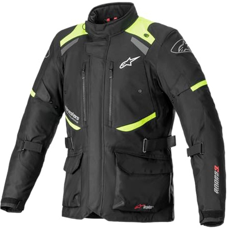 Alpinestars Men's Touring Jackets-Motorcycle, Fluorescent Yellow-Black, XL