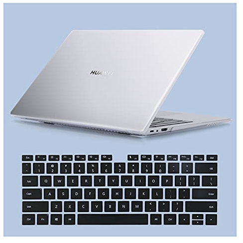 JDDRCASE Caja Fuerte de Cristal Protector y Cubierta de Teclado Compatible with Huawei MateBook 14 D14 D15 X Pro 2019 2020 2021 (Color : Clear, Size : Matebook D15 2020)