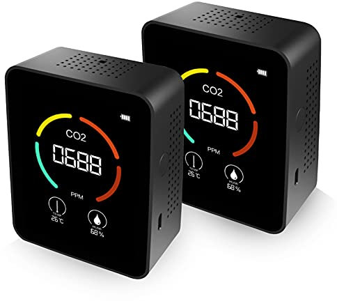 Kavolet 3 in 1 Kohlendioxid-Detektor, Luftqualitätsmonitor, Temperatur-Feuchtigkeits-Luftanalysator, Digitales CO2-Messgerät für das Home Office