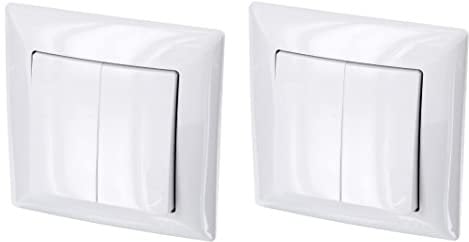 2er Pack, Unterputz Serienschalter, Steckklemme, All-in-One, Serie G1 reinweiß