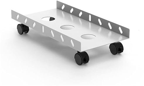 TOMYEUS CPU Stand Portable CPU Holde Cpu Stand Heavy-duty Pc Host Tower Bracket Host Chassis Cooling Base Rack with Wheels Mobile CPU Stand (Color : White)