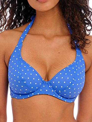 Freya Jewel Cove Halter Bikini Top Azure Blue 32FF