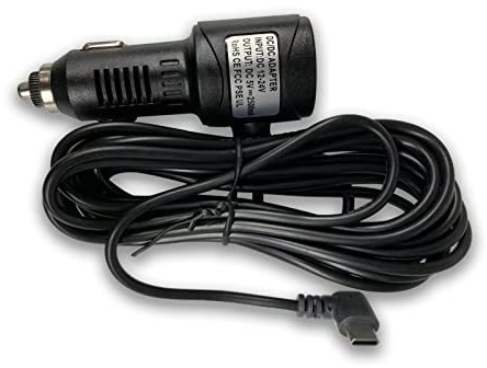 Car Charger Type-C Adapter for Dash cam, Replacement Vehicle Power Cable Cord