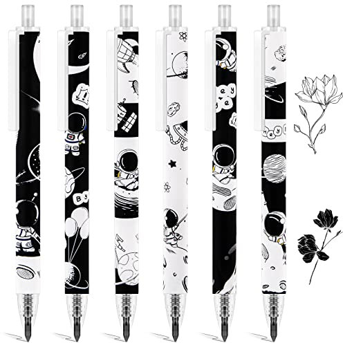 OFFCUP Tintenlose Bleistifte Ewig, 6 Stück Bleistifte Set, Druckbleistift, Süße Cartoon Schale, Wiederverwendbarer Bleistift, für Kinder Erwachsene Studenten(Astronaut)