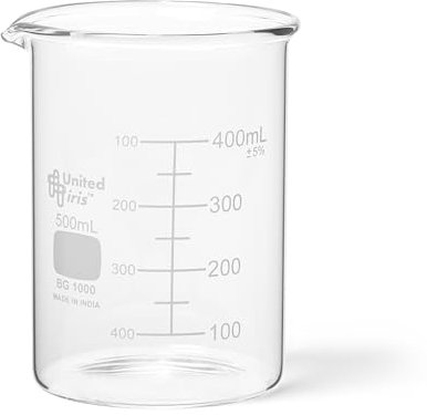 United Scientific BG1000-500OS Lot de 6 gobelets gradués en verre borosilicate 3.3 de 500 ml