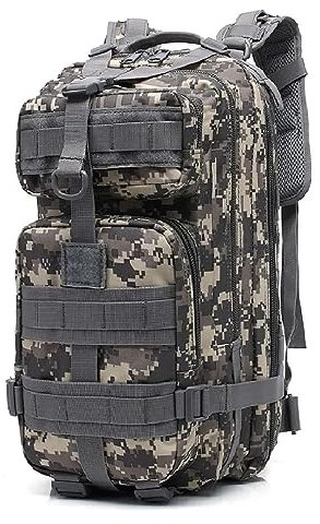 Tiangi 30L kleiner Rucksack für Herren und Damen, Kapazität 1 bis 2 Tage, Rucksack für Wandern Militär Taktisch Trekking Camping und andere Outdoor Aktivitäten (Acu)