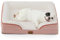 BEDSURE orthopädisches Hundebett Ergonomisches Hundesofa - 71x58 cm Hundecouch mit eierförmiger Kistenschaum für kleine Hunde, waschbar rutschfest Hundebetten, rosa