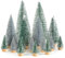 Mini albero di Natale decorativo per albero di Natale, verde, argento, artificiale, in miniatura, 4,5/10/15 cm, per decorazioni natalizie, decorazione da tavolo, fai da te, villaggio di Natale