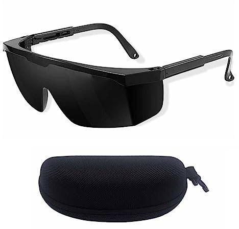 MisFun Laser Schutzbrille, Sicherheitsbrille mit Brillenetui, UV Schutzbrille IPL 190nm-2000nm, Blendschutzbrillen Laser Brille für Schönheit Laser Haarentfernung Rostentfernung Graviermaschinen