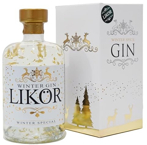 Winter Gin Likör mit Blattgold | 0,5 l.. Flasche in Box