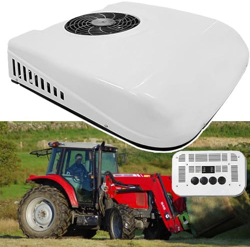Acondicionador de Aire de Techo 12V/24V para Tractores, Camiones, autocaravanas, autobuses - Solución de refrigeración excavadoras, vehículos agrícolas y más,24V