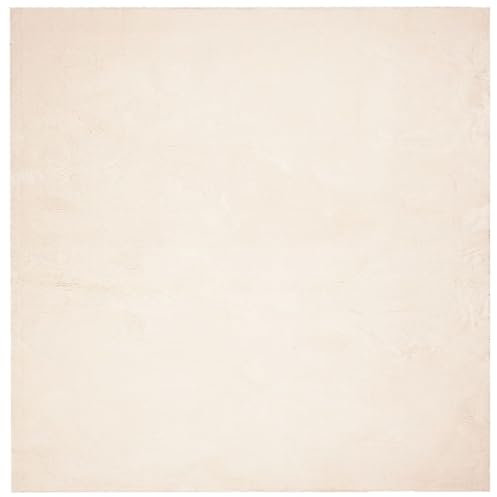 vidaXL Teppich, Wohnzimmerteppich Kurzflor Weich Waschbar, Moderner Teppich für Wohnzimmer Schlafzimmer, Flauschig Einfarbig rutschfest, Beige 160x160cm