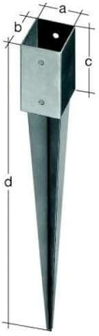 Bodenhülse Einschlagbodenhülse Einschlaghülse Pfostenträger verzinkt 2,0 mm (71 x 750 x 2 mm)