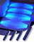 DetarZinLED Luces Solares LED Exterior Jardin, 4 uds Azul Luces Solares Exterior Luz LED Escaleras, IP68 Impermeable Luz Exteriores Solar para Escaleras, Jardin, Patios, Terraza, Valla, Deck