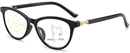 LXZSMH Lunettes de Lecture à Zoom Intelligent, antireflet, revêtement antireflet AR, lecteurs de qualité (Gris, 3.0) (Noir, 2)