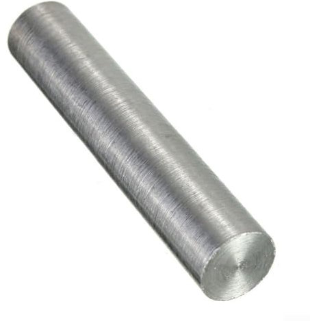 Wolframstab, reiner Wolfram, massiver Rundstab, Wolframelement, Stabelektroden, Metallzylinder mit hoher Dichte und Schmelzpunkt, Silber